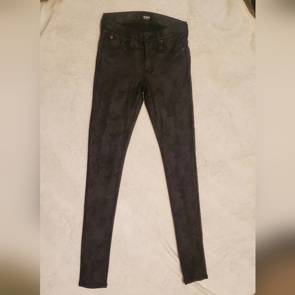 💚5/$25 Hudson Black Crackle “Nico Super Skinny” Mid Rise Pants Size 24 - Picture 4 of 11